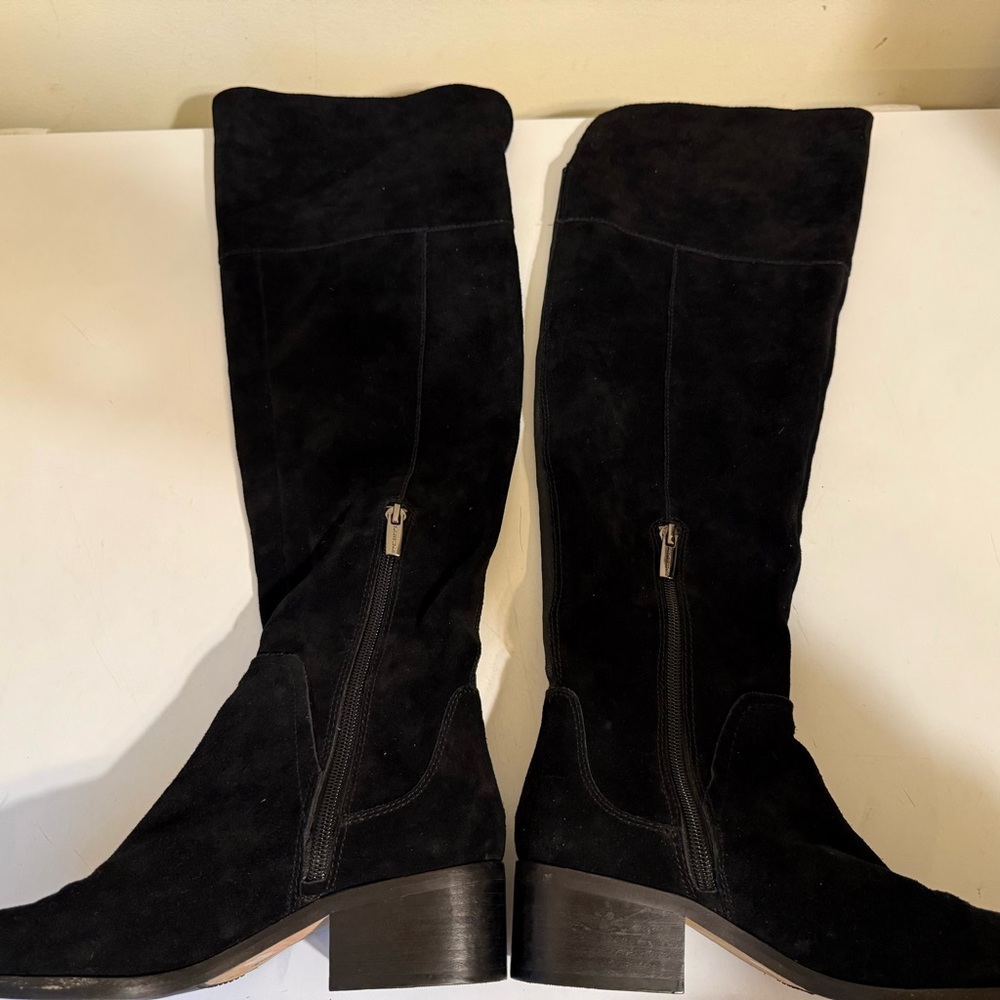Vince Camuto Black Suede Leather Knee-High Women's Boots Size 6